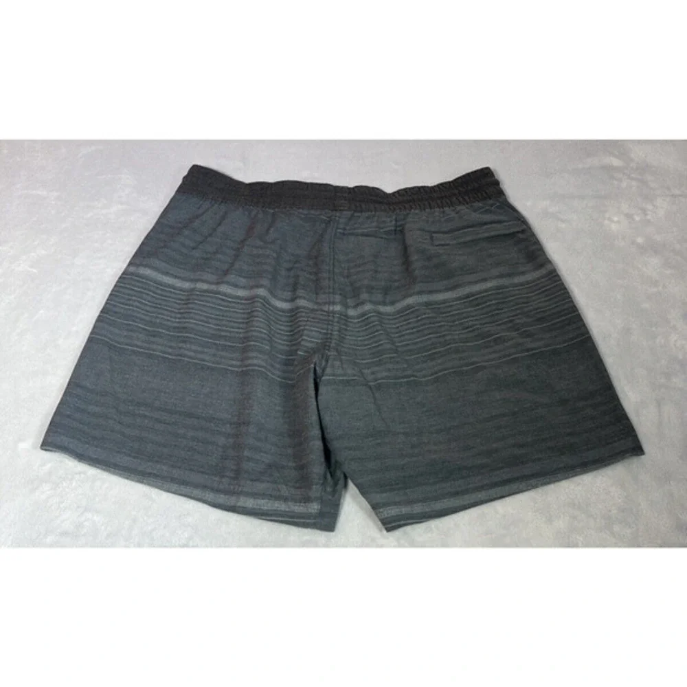 prAna Shorts Mens‎ XXL Charcoal Gray Striped Slope Short Outdoors Hiking Stretch
